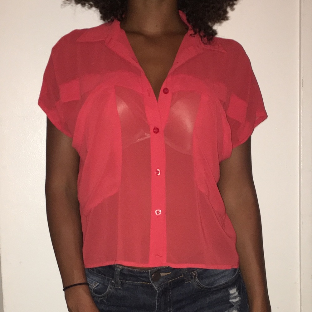 Hot pink blouse